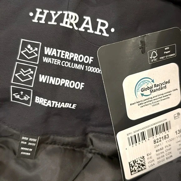 NWT [Ulla Popken] HYPRAR Triple Function Lined Waterproof Coat Womens Plus 20/22 - Picture 14 of 15